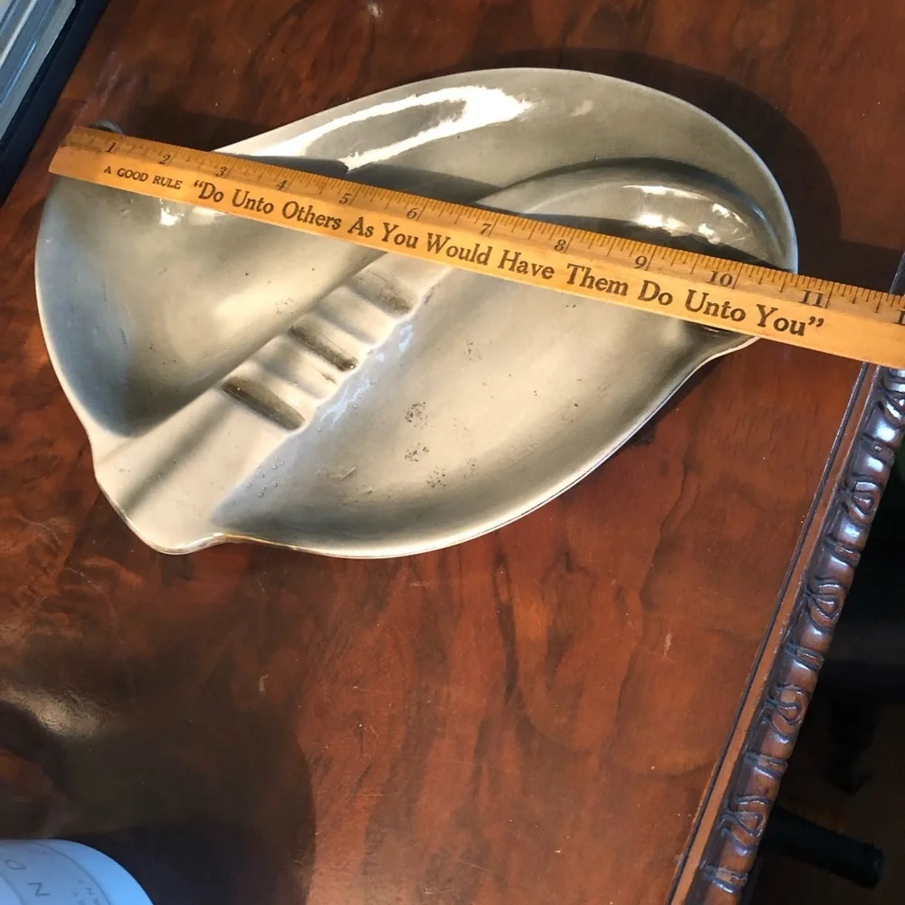Mid-Century Vintage Gray Pottery AshTray